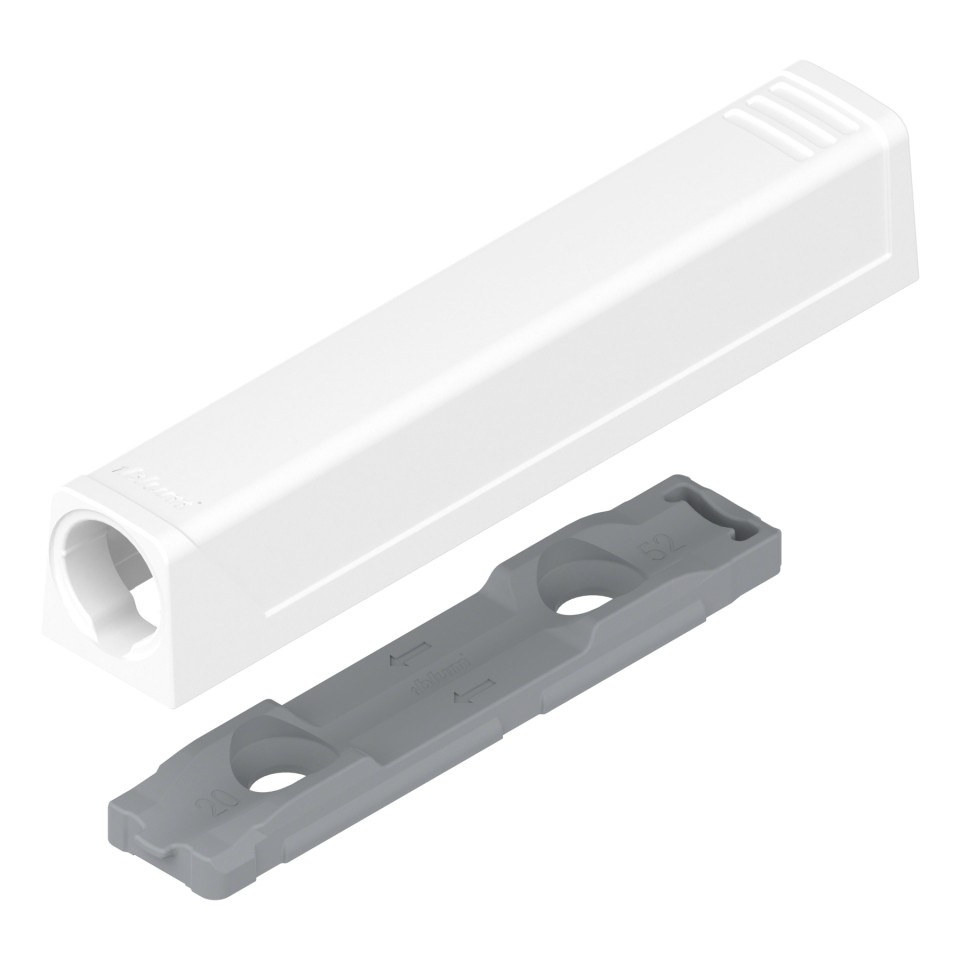 Placuta adaptor lunga pt TIP-ON de usi, dreapta, alb sidefat, 956A1201