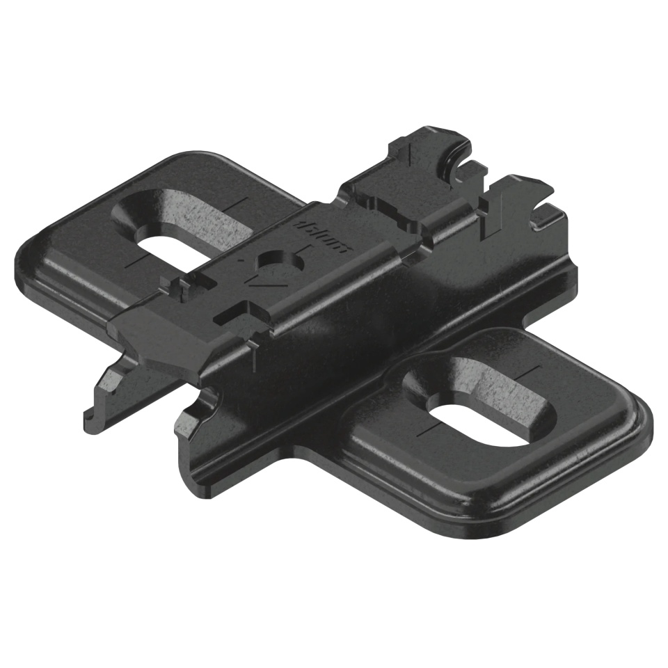 Placuta balama CLIP, in cruce, inaltare 3mm, suruburi, 173L6130, negru onix