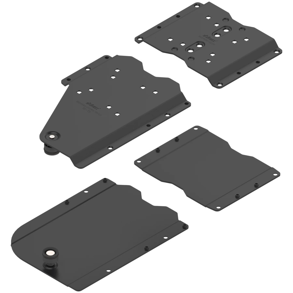 REVEGO duo - Conector tip pocket set, pentru dulap montat pe blatul de lucru, otel, prindere cu surub, dreapta, negru
