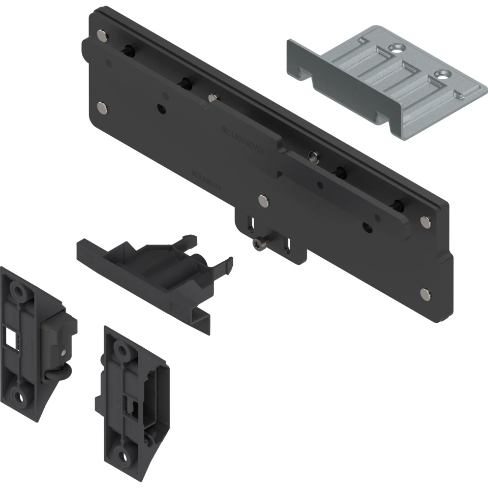 REVEGO duo - Set de montare pentru doua usi duble combinate, negru