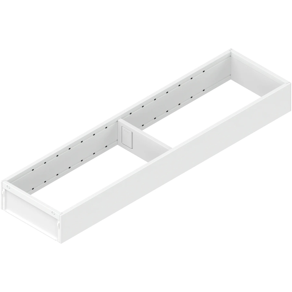 AMBIA-LINE Cadru de egalizare, pt LEGRABOX Sertar, Otel, NL=500 mm, Latime=124 mm, pt grosime perete lateral corp 15/16 mm, alb-matase mat