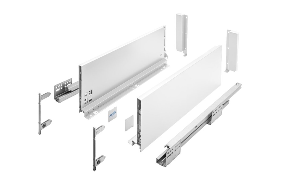 AXISPRO: Sertar cu amortizare 40kg, H 167, L450mm - Alb
