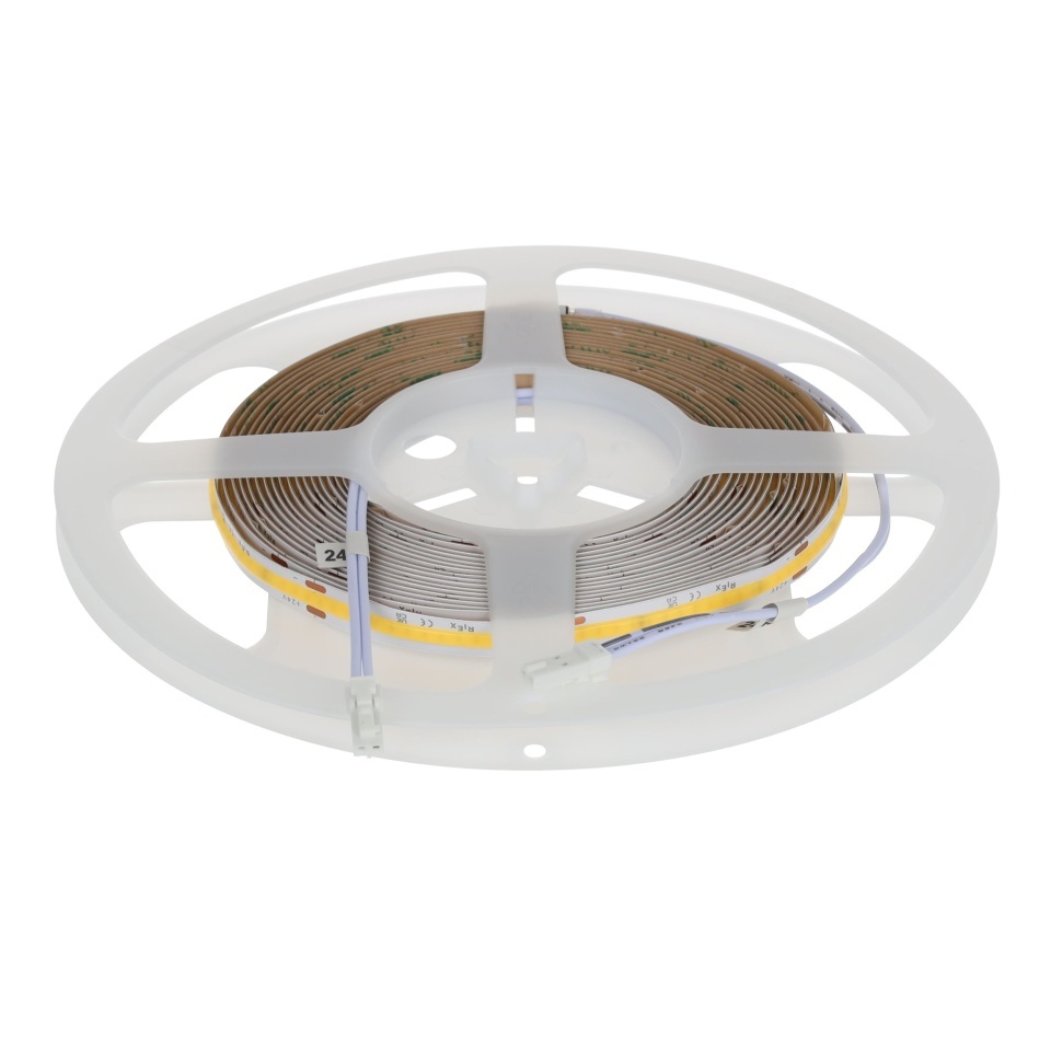 Banda LED COB RIEX EL72, alb neutru, 24V, 4000K, latime 8mm, 9W/m, 320 leduri/m, L=5m/rola
