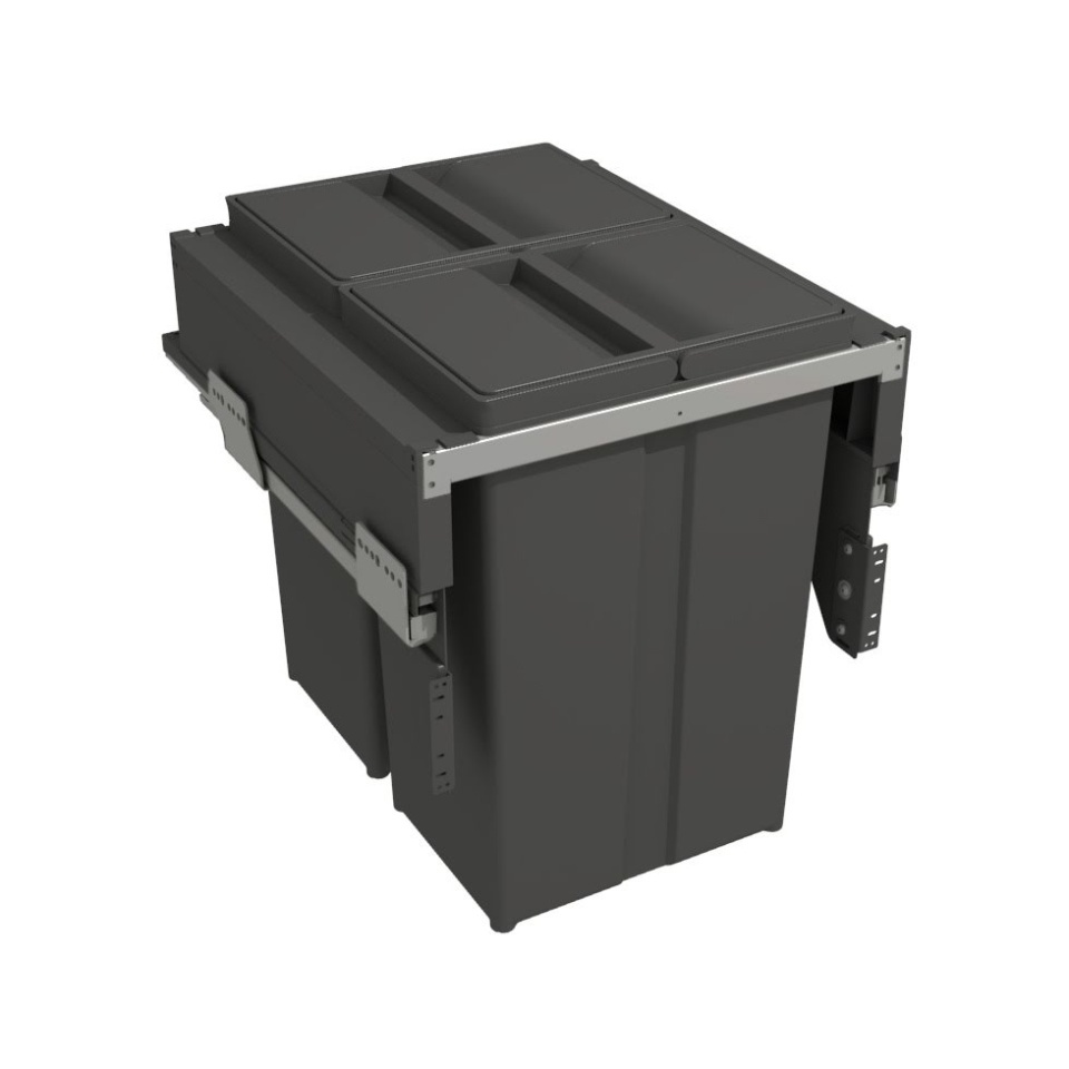 Cos gunoi extractibil 580, corp 450mm, 2 x 29l, H463mm, gri antracit
