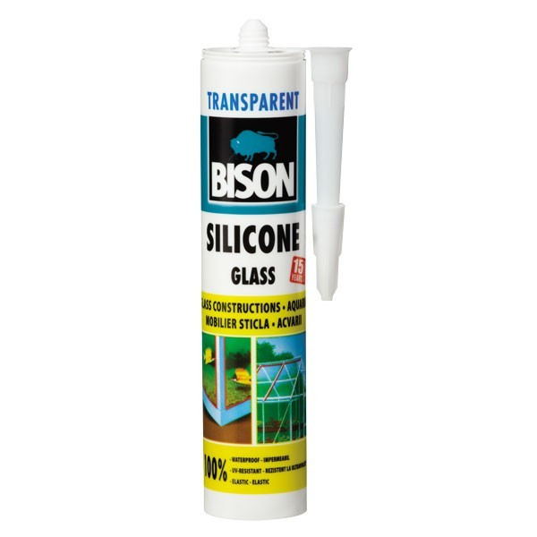 Etansant BISON 280ml silicon pt sticla transparent Bison