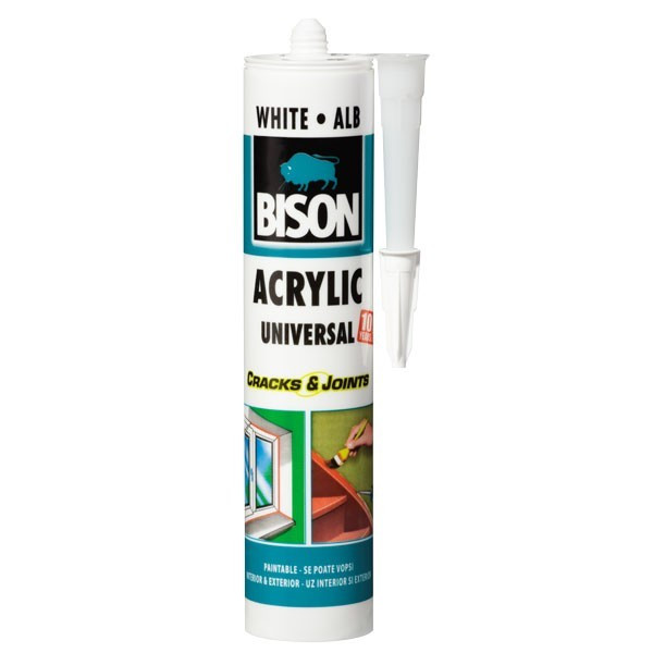 Etansant BISON 300ml acrilic – alb Bison