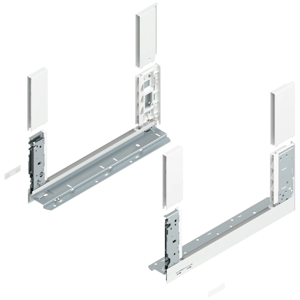 Laterala sertar LEGRABOX C 177 mm, NL=400 mm, dr+stg, free, alb-matase mat
