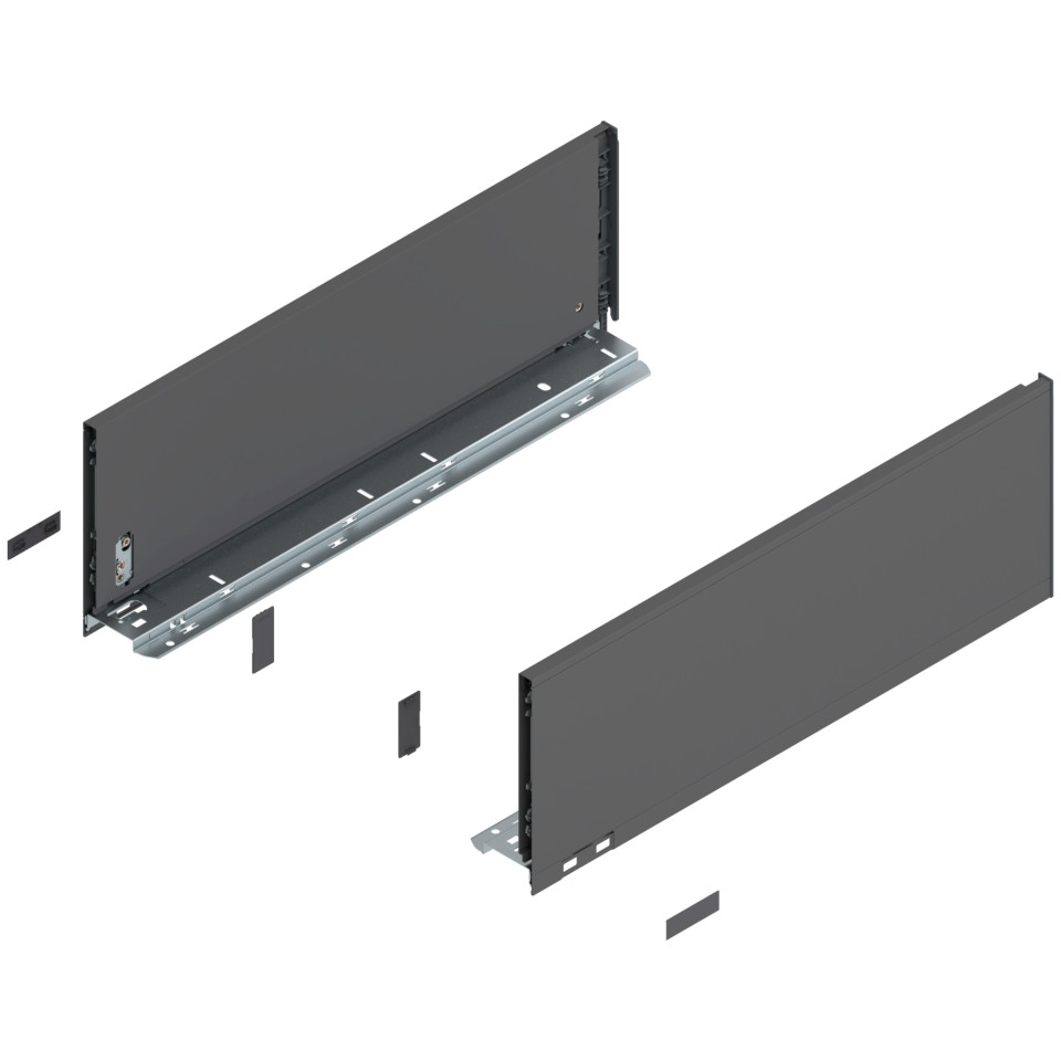 Laterala sertar LEGRABOX C 177 mm, NL=500 mm, dr+stg, pure, gri-orion mat