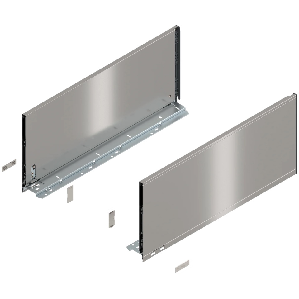 Laterala sertar LEGRABOX F 241 mm, NL=550 mm, dr+stg, pure, inox periat-lacuit