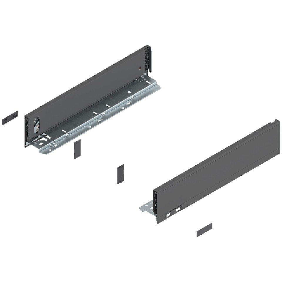 Laterala sertar LEGRABOX M 90.5 mm, NL=400 mm, dr+stg, pure, gri-orion mat
