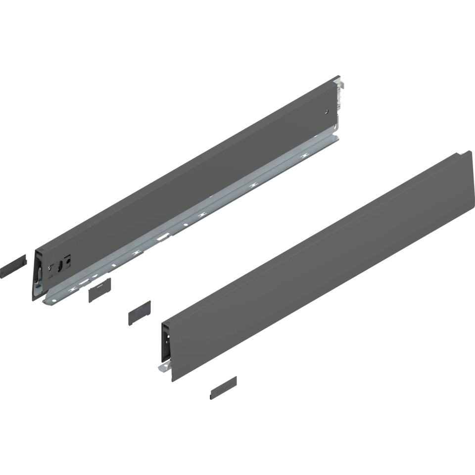 Laterala sertar MERIVOBOX M 600mm, dr+stg, gri-orion, (91mm) new