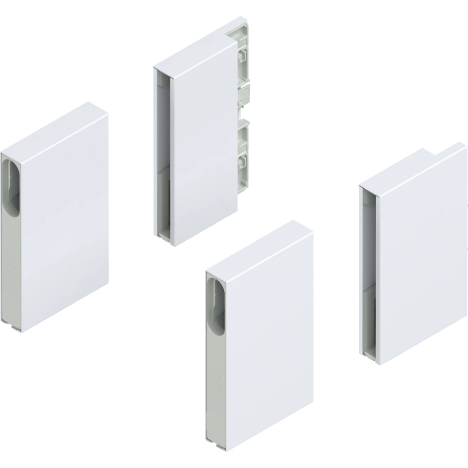 MERIVOBOX BOXCOVER, inaltime E, fata/spate, alb-matase, dreapta+stanga