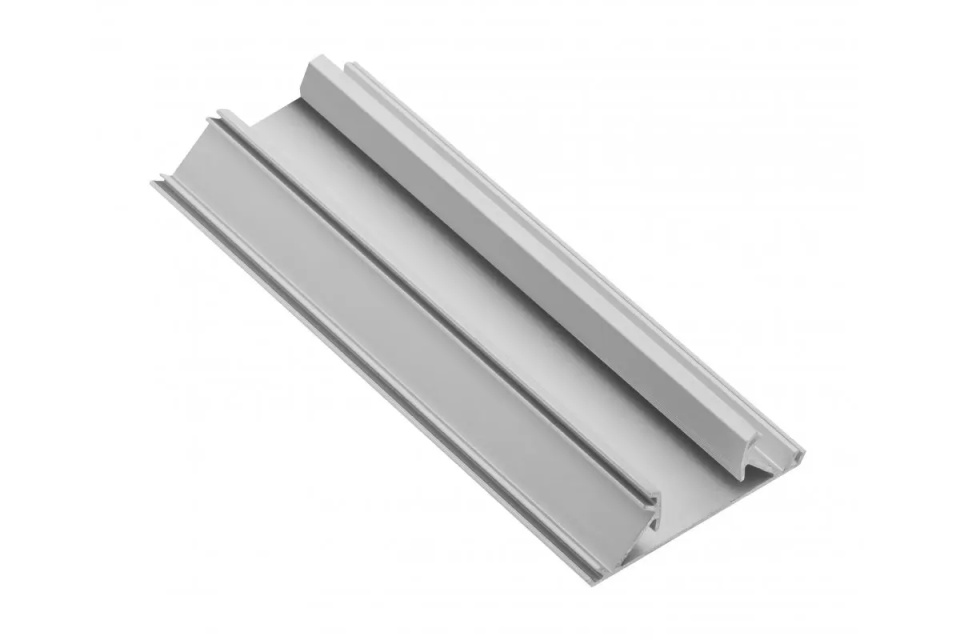 Profil dublu din aluminiu pentru LED GLAX, argintiu, 19 mm, 3 m