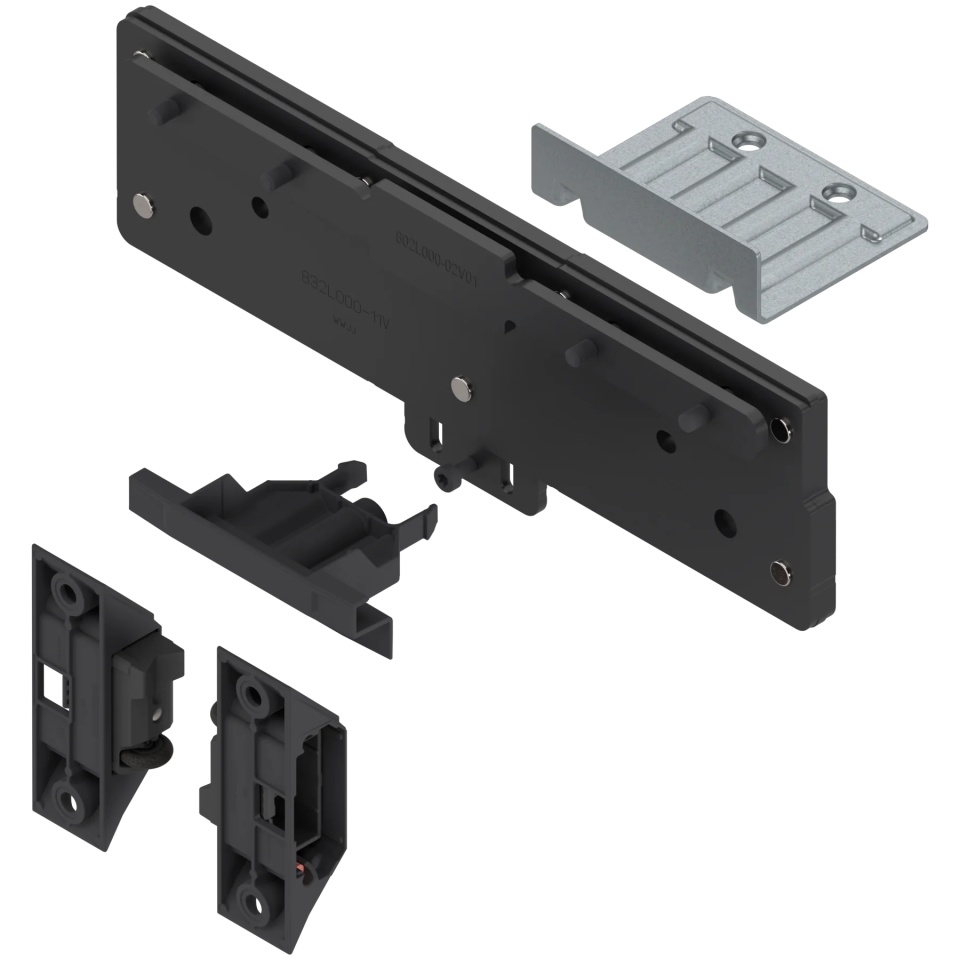 REVEGO duo - Set de montare pentru doua usi duble combinate, negru