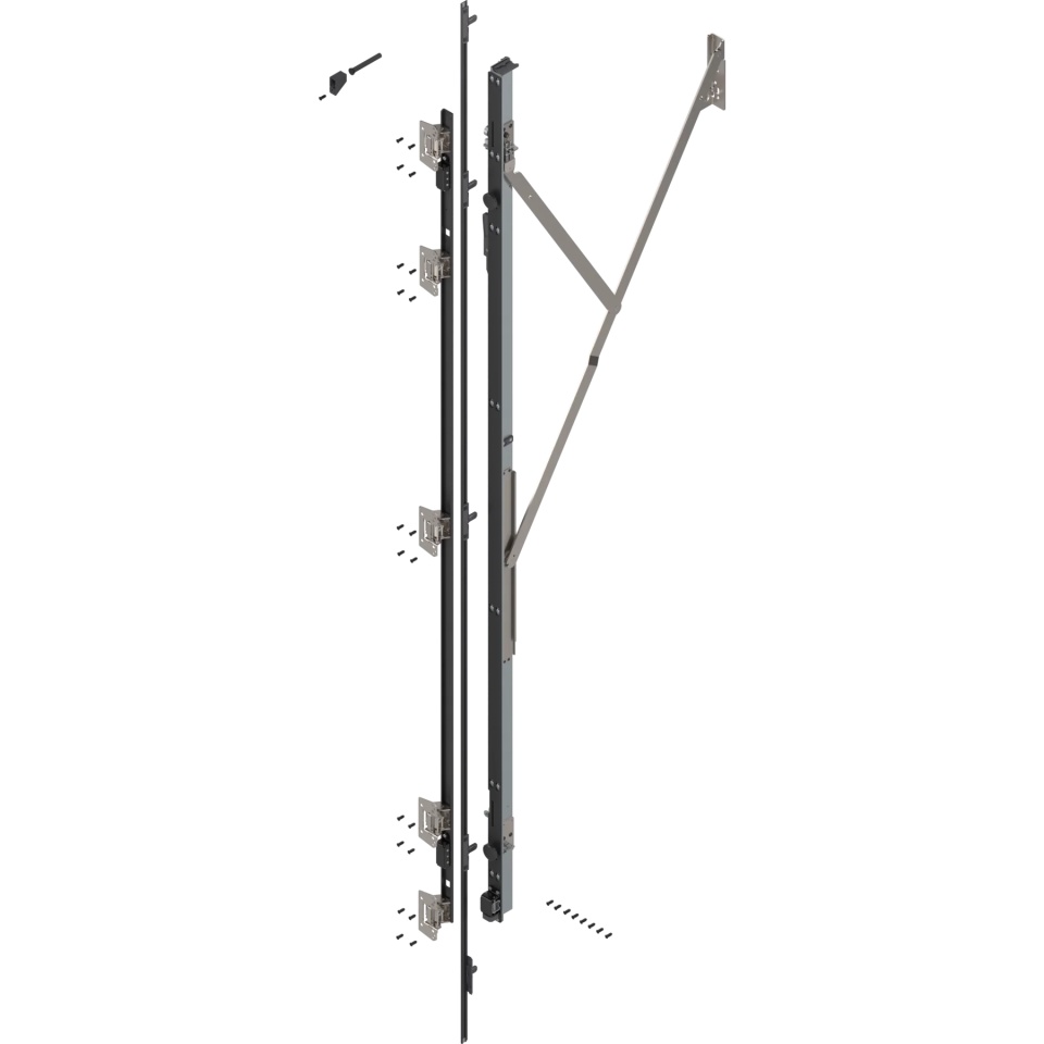 REVEGO uno - Suport balama (set) cu TIP-ON, Inaltime pocket 1807-1956 mm, Dreapta, zincat