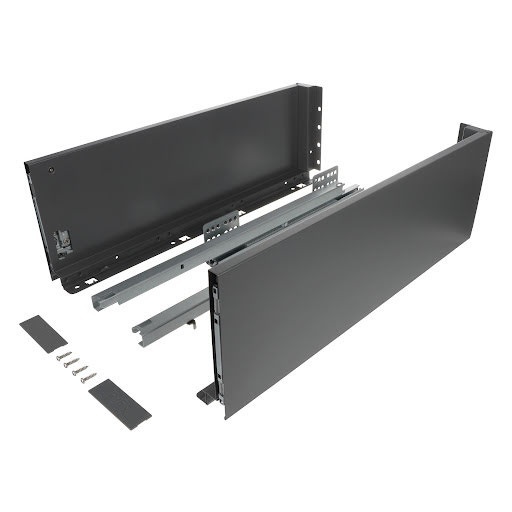 Riex ND60: Sertar cu amortizare 40kg pentru PAL 18mm, H 167, L300mm - gri inchis
