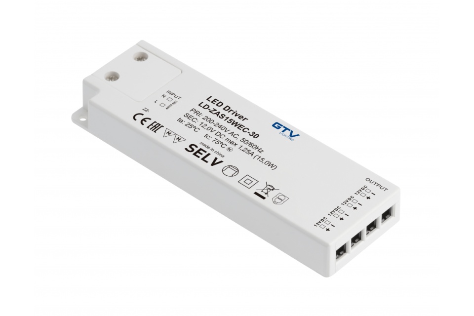 Transformator led Easy Click 12V, 4 iesiri, 15W