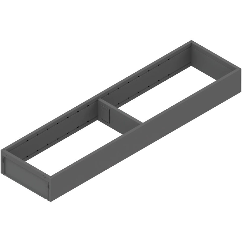 AMBIA-LINE Cadru de egalizare, pt LEGRABOX Sertar, Otel, NL=500 mm, Latime=124 mm, pt grosime perete lateral corp 15/16 mm, gri-orion mat