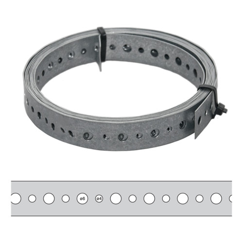 Banda perforata in role - 20x0,9 mm ZA -10m/rola