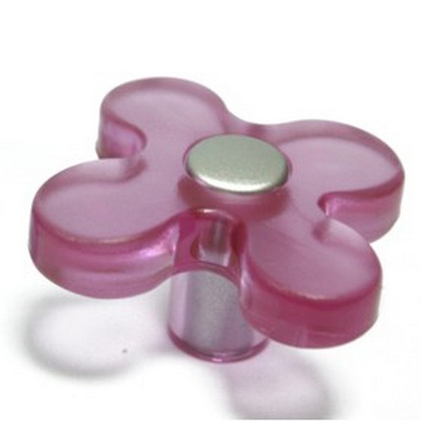 Buton plastic SIRO ( mobilier copii ) – Floare roz/mov de la feroshop imagine noua
