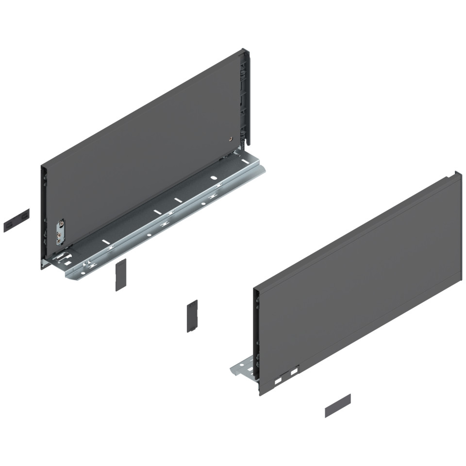 Laterala sertar LEGRABOX C 177 mm, NL=400 mm, dr+stg, pure, gri-orion mat