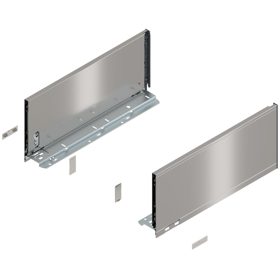 Laterala sertar LEGRABOX C 177 mm, NL=400 mm, dr+stg, pure, inox periat-lacuit