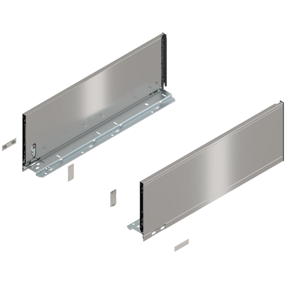 Laterala sertar LEGRABOX C 177 mm, NL=500 mm, dr+stg, pure, inox periat-lacuit