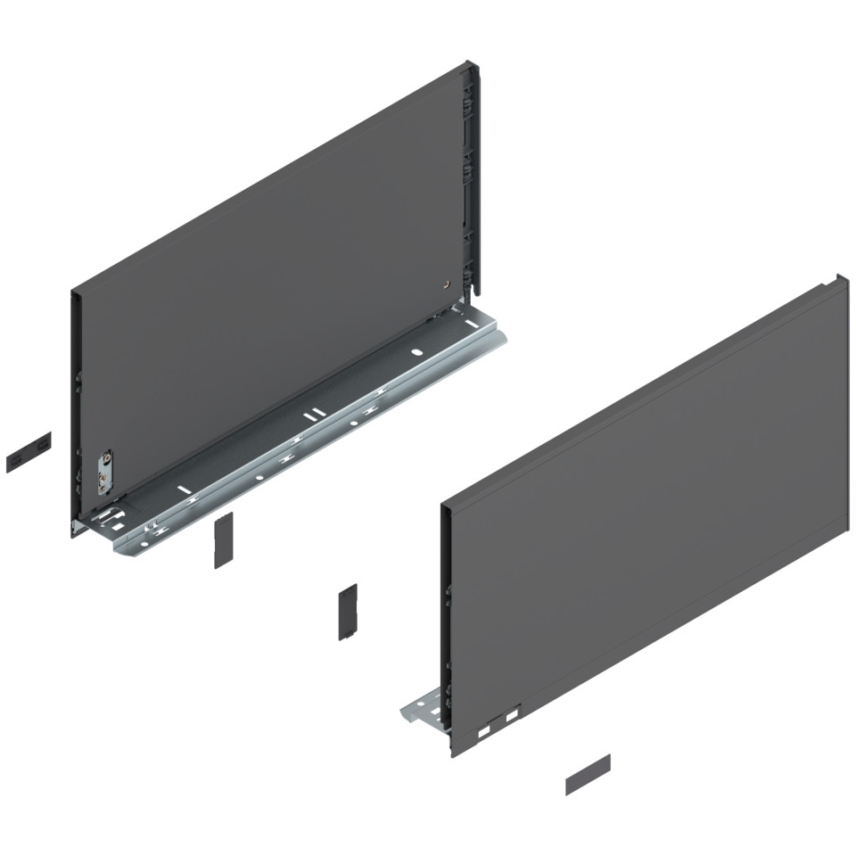 Laterala sertar LEGRABOX F 241 mm, NL=450 mm, dr+stg, pure, gri-orion mat