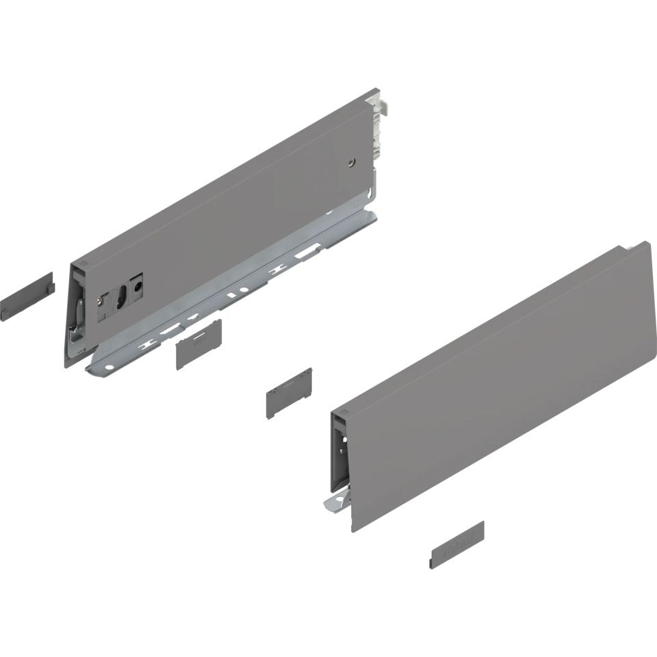 Laterala sertar MERIVOBOX M 300mm, dr+stg, gri-indiu mat, (91mm)