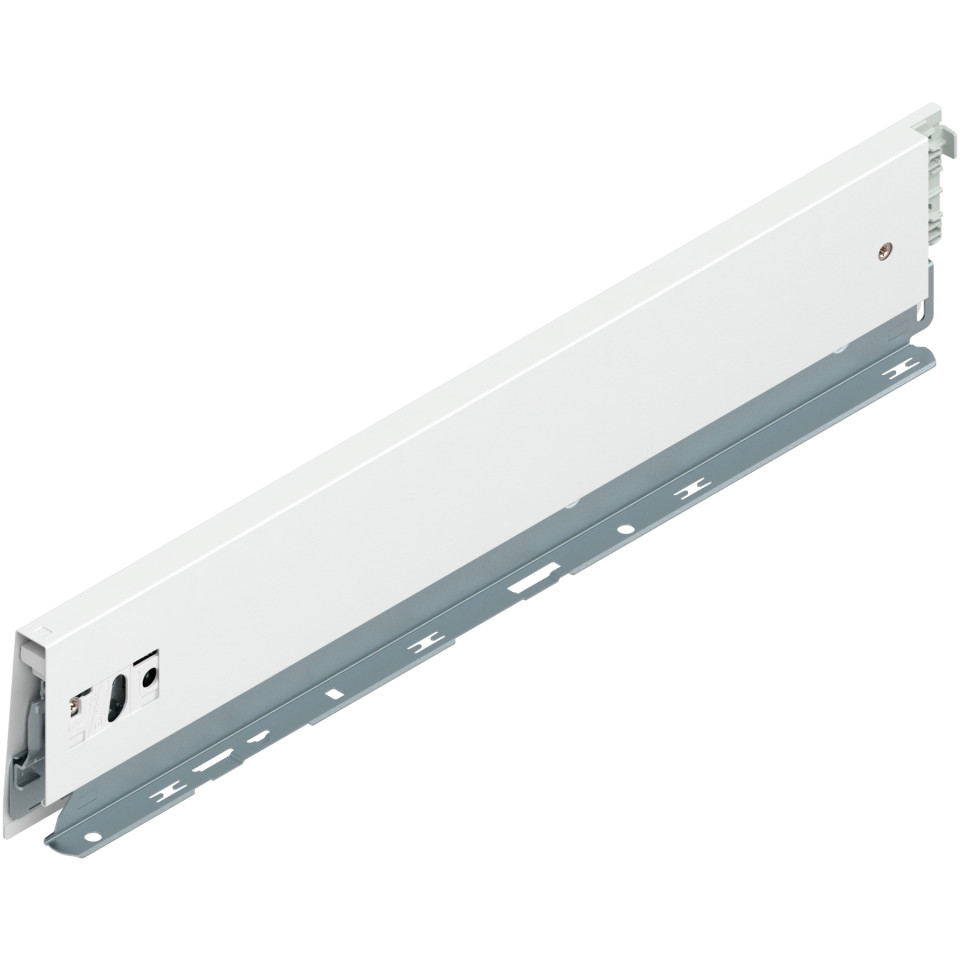 Laterala sertar MERIVOBOX M 450mm, stanga, alb-matase, (91mm)