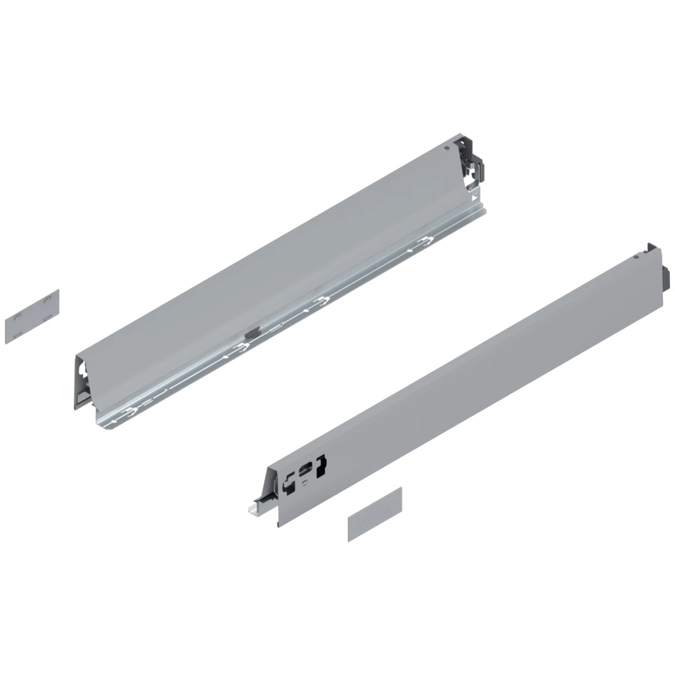 Laterala sertar TANDEMBOX N 68 mm, 550 mm, dr+stg, pentru TANDEMBOX intivo/antaro, gri aluminiu