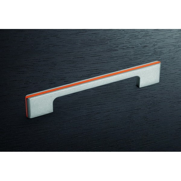 Maner metalic CEBI 182 - 192mm Al satinat/insertie gri
