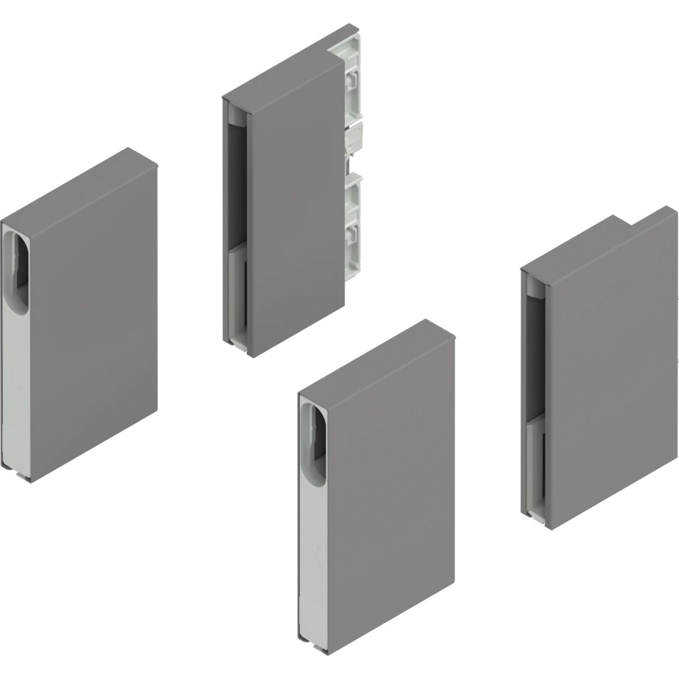 MERIVOBOX BOXCOVER, inaltime E, fata/spate, dreapta+stanga, gri indiu mat