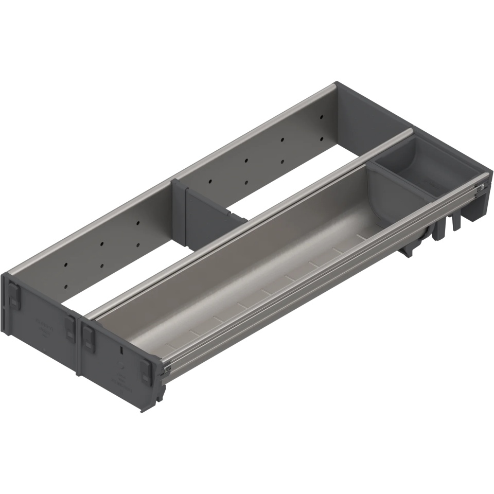 ORGA-LINE, Set combinat TANDEMBOX, NL=450mm, KB=350mm, latime=200mm inox-periat/gri inchis