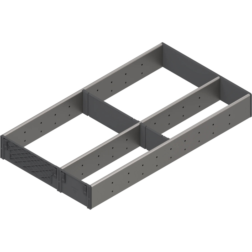 ORGA-LINE, Set compartimentare TANDEMBOX, NL=550mm, latime=291mm inox-periat/gri inchis (ocupare partiala)