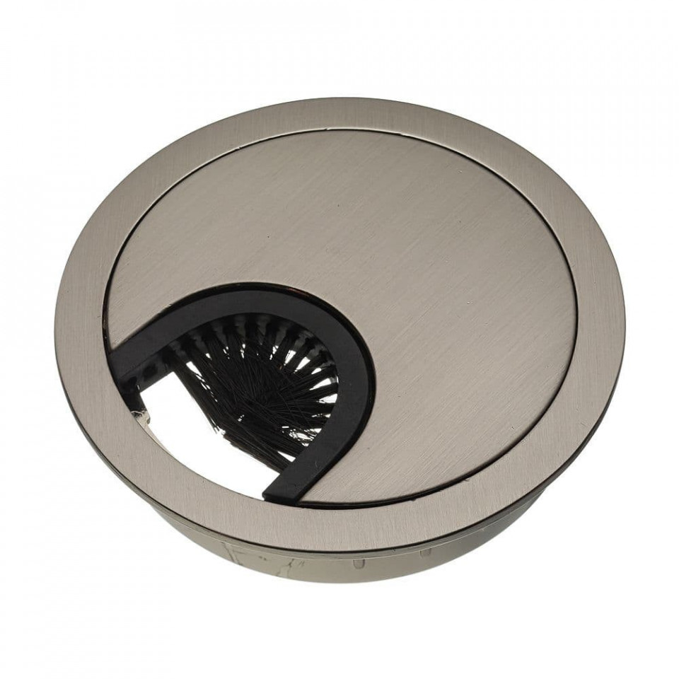Trecere cabluri D60 - zamac, inox, cu perie