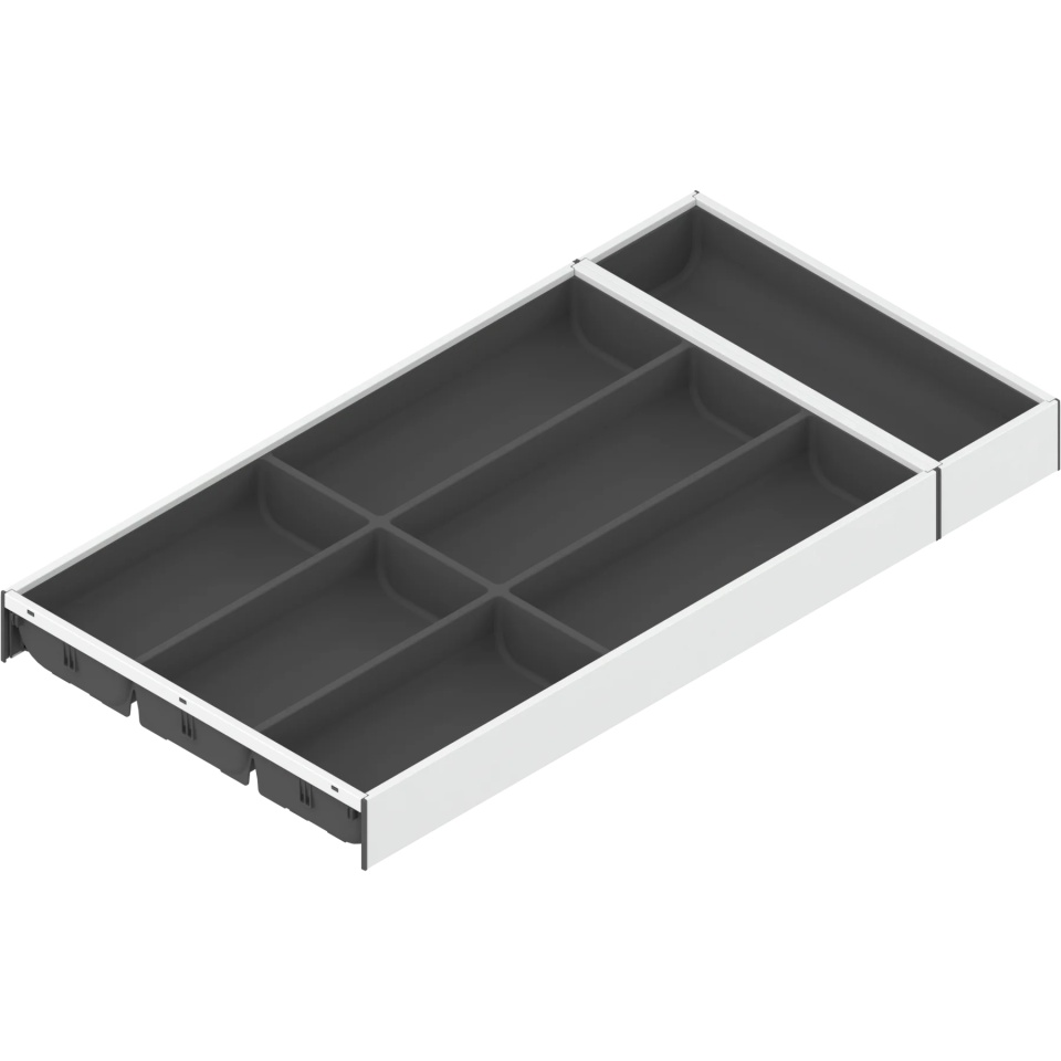 AMBIA-LINE Organizator pt tacamuri, pt LEGRABOX/MERIVOBOX Sertar, Plastic/otel, 7 Compartimente pt tacamuri, NL=600 mm, Latime=300 mm,