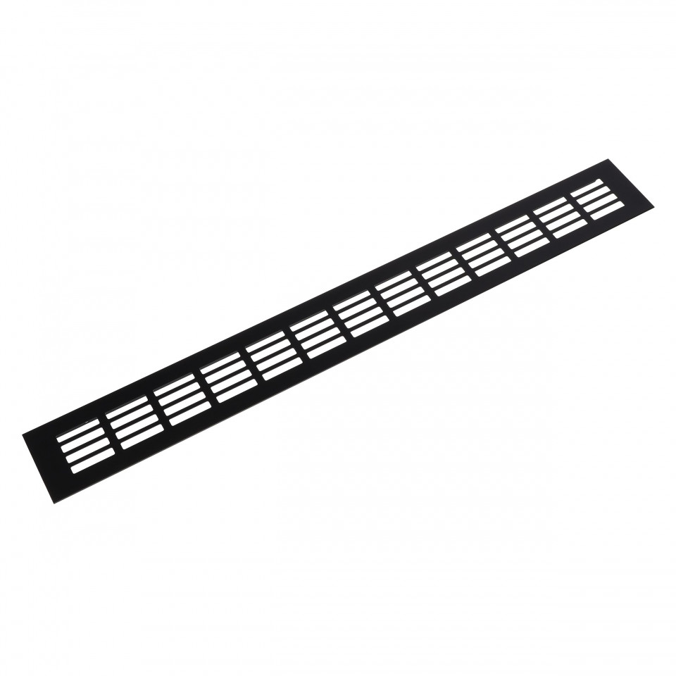 Grila aerisire aluminiu 500x 60mm - negru mat