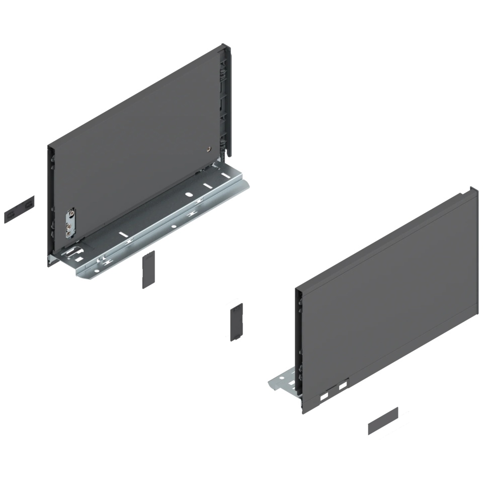 Laterala sertar LEGRABOX C 177 mm, NL=300 mm, dr+stg, pure, gri-orion mat