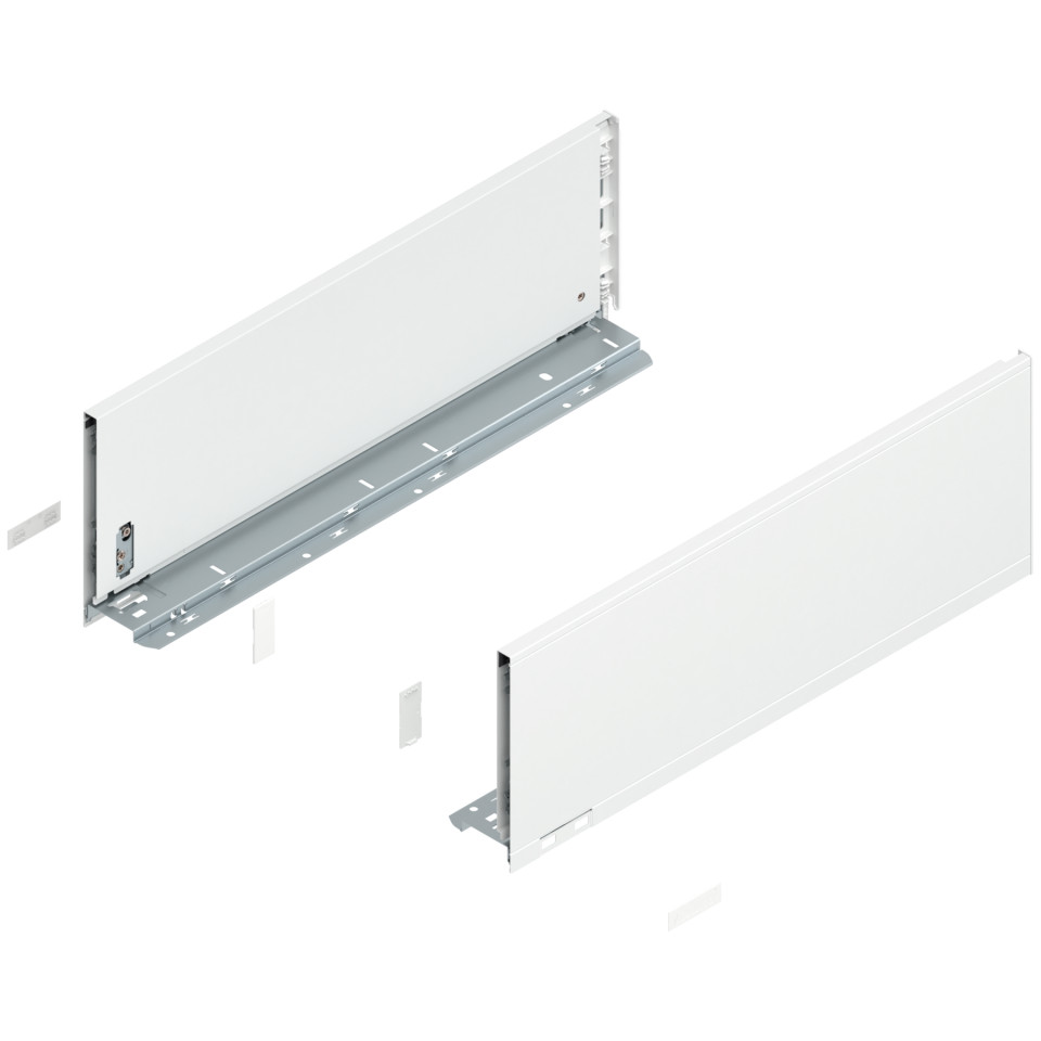 Laterala sertar LEGRABOX C 177 mm, NL=500 mm, dr+stg, pure, alb-matase mat