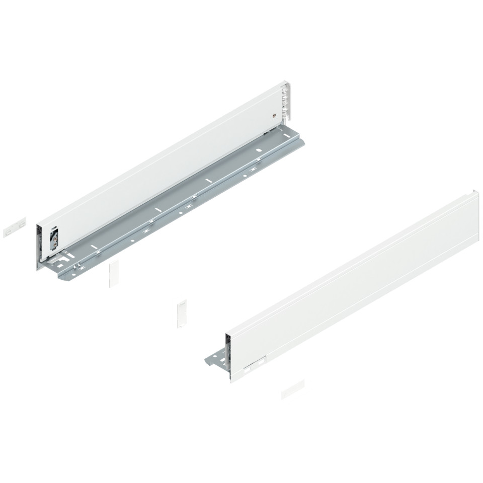 Laterala sertar LEGRABOX M 90.5 mm, NL=550 mm, dr+stg, pure, alb-matase mat