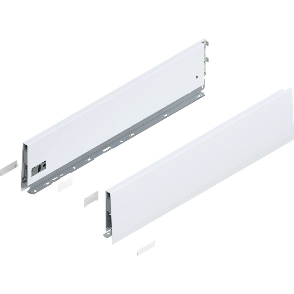 Laterala sertar MERIVOBOX K 550mm, dr+stg alb-matase mat, (129mm)