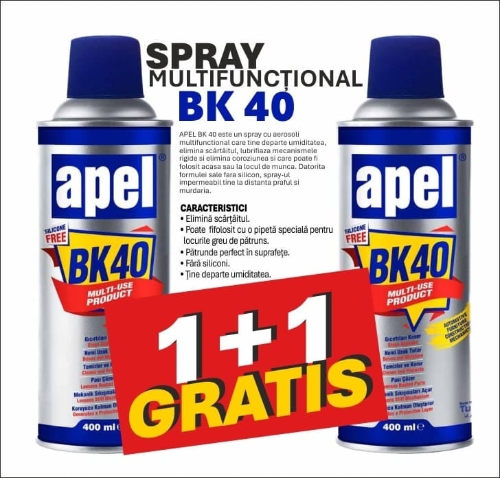 Lubrifiant multifunctional 400 ml BK40 1+1 Gratis