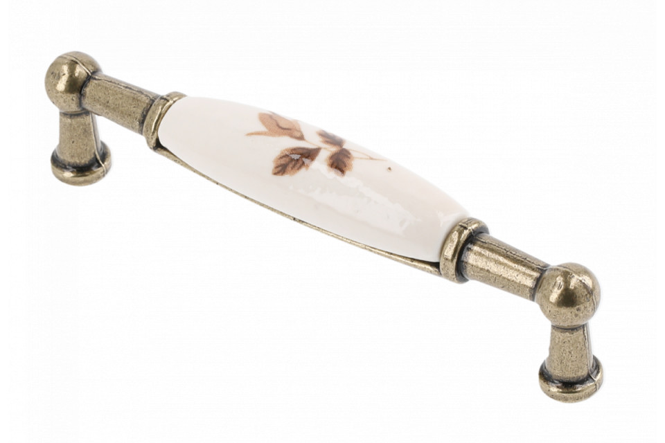 Maner metalic - 728B - antichizat portelan - floare toamna