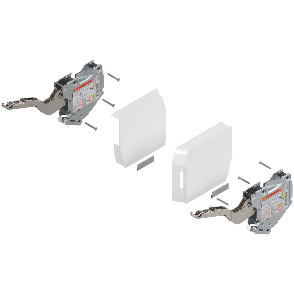 Mecanism ridicare AVENTOS HK-S, factor putere 400-1000, simetric, alb-mătase/inox-gri