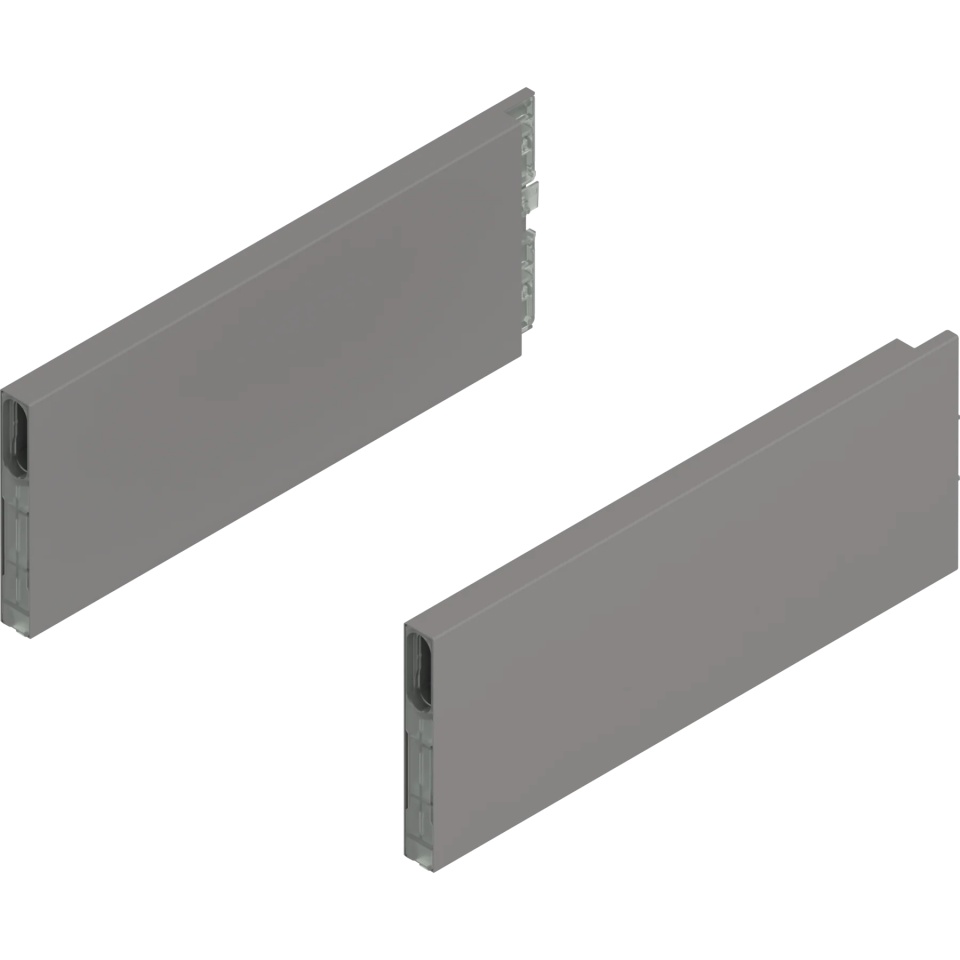 MERIVOBOX BOXCAP, NL=270mm, dreapta+stanga, inaltime E, gri indiu mat BLUM