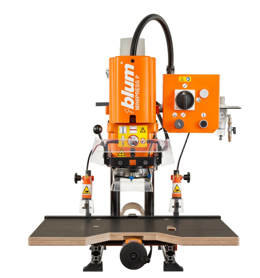 MINIPRESS P - Maşină de găurit şi de montat feronerie, Găurire verticală, 230 V / 50 Hz, Racord de aspirație 100/50 mm