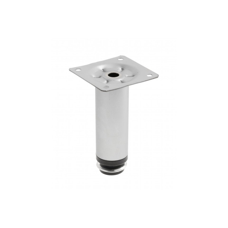 Picior metalic cu placa D30mm, H100mm reglabil 10mm - Aluminiu
