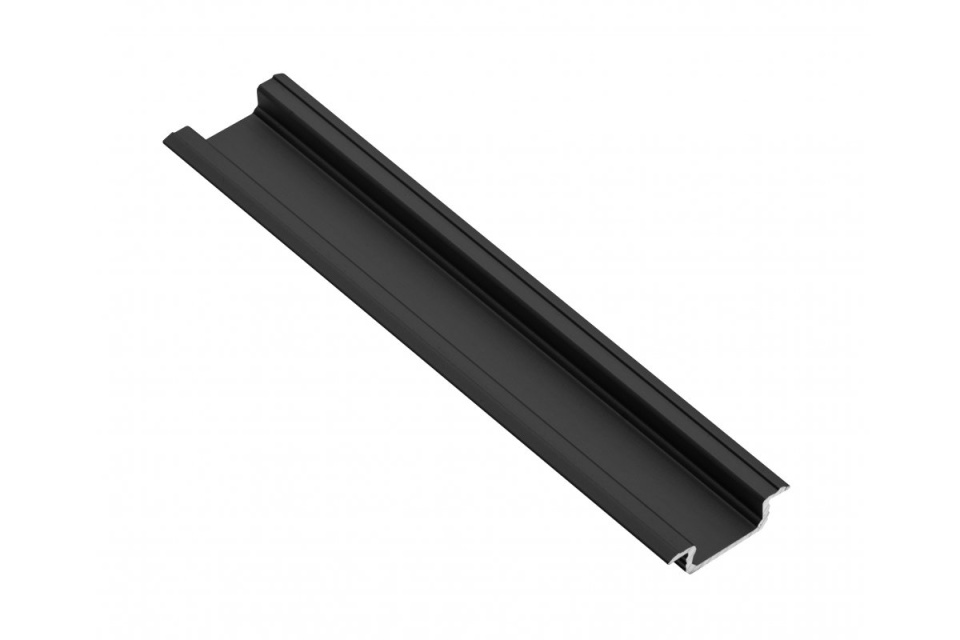 Profil din aluminiu pentru LED GLAX, 15x5mm, incastrat, negru, 2m