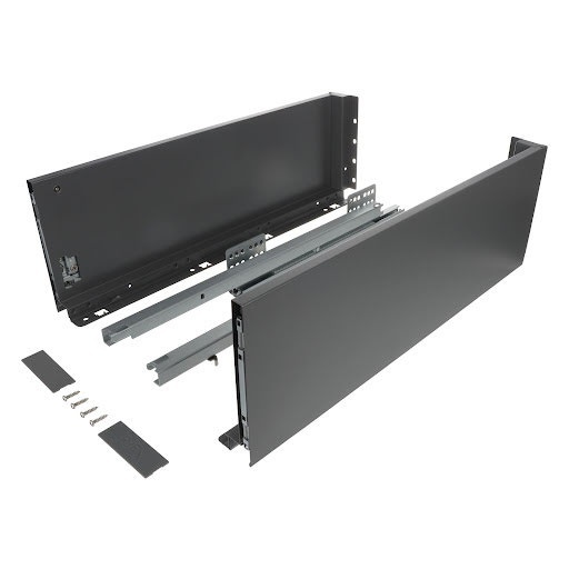 Riex ND60: Sertar cu amortizare 40kg pentru PAL 18mm, H 167, L400mm - gri inchis